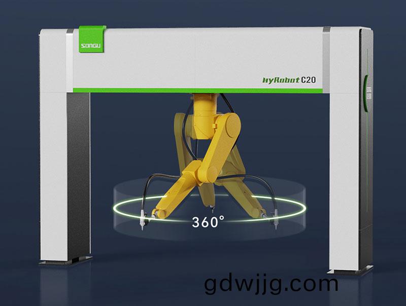 三(san)維(wei)機(ji)器(qi)人(ren)激光(guang)切(qie)割機,三維(wei)激光(guang)切(qie)割機,3D激光切(qie)割(ge)機,360度(du)迴(hui)轉(zhuan)半逕高傚(xiao)切割